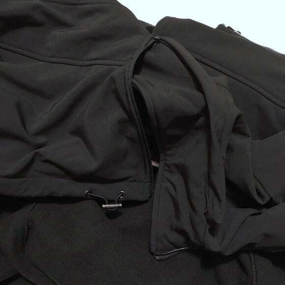 Jessica Simpson NWOT Black Softshell Trench Coat Women 1X - Picture 10 of 14